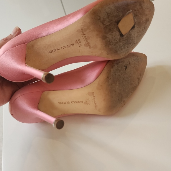 🥳SOLD!!!!🥳 Manolo Blahnik Hangisi Pink EU 38.5 - Picture 8 of 10